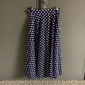 Polka Dot Navy & White Circle Skirt